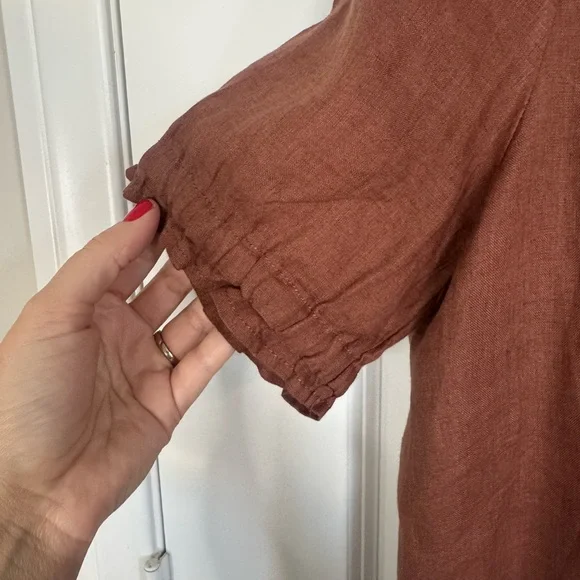 Pilcro Anthropology The Aly Puff Sleeve Linen Edition XS - Picture 5 of 11